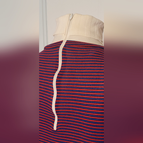 Red, blue and white stripped vintage bodysuit. Has room to stretch. - Picture 4 of 8